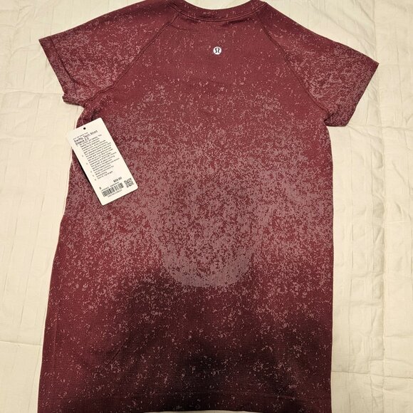 Lululemon Swiftly Tech Short Sleeve 2.0 Gradient Block Pomegranate-Size 8 - Picture 3 of 6